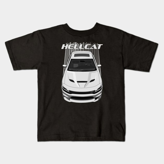 Charger Hellcat - White Kids T-Shirt by V8social